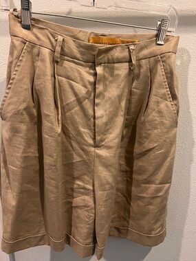 Classiques Entier Petite Linen-Blend Shorts in Beige